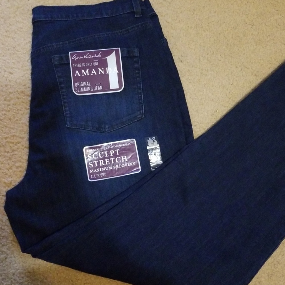 Gloria Vanderbilt Amanda slimming Jean sz 16